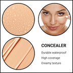 2Pcs Hydrating Liquid Concealer Serum for Women,Lightweight Warm