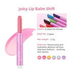 Plumping Melting Lip Gloss, Click Jelly Color Changing Lipstick Lasting Tint Hydrate & Nourish, High-Shine for Plumper Lips, Glossier Lip Balm Natural Glossy Lip Gloss Tinted Lip Balm(#6 Grape)