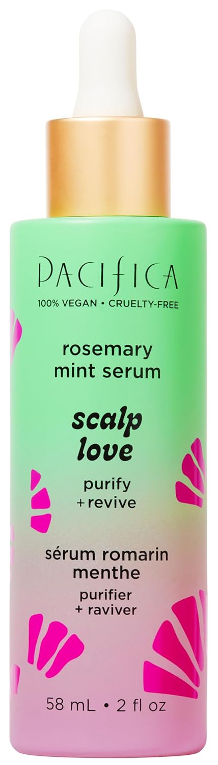 Pacifica Scalp Serum – Rosemary Mint Scalp Love Serum - Scalp Treatment for Dry Itchy Scalp w/Witch Hazel for Scalp Detox & Moisturizing, Vegan & Cruelty-Free, 2 oz
