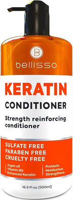 Keratin Conditioner – Sulfate and Paraben Free Deep Treatment for Dry, Damaged Hair - Salon Formula - For Curly, Color Treated, Straight and Frizzy Hair – for Women and Men to Repair Split Ends