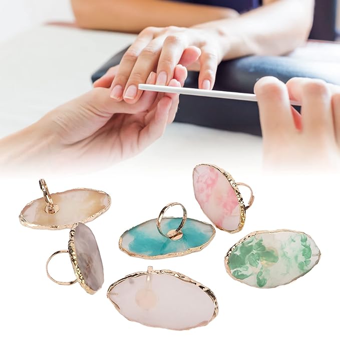 Nail Art Palette, 6pcs Wearable Soft Resin Nail