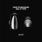 Apres Gel-X® Round Box of Nail Tips | 280 Gel-X Tips,14 Sizes 00-9 | Half-sizes Included (Natural Round Long, 280 Count)