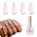 AZUREBEAUTY Shimmering Purple Nail Polish,Glitter Purple Color Quick Dry Complete Natural Super Lustrous Nail Enamel Polish,Professional for Nail Art DIY Manicure and Pedicure at Home