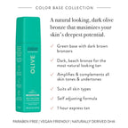 Minetan Olive Self Tan Foam | Color Base Collection - Dark Olive Bronze Finish, 1 Hour Express, Face & Body Fake Tanner, Complements All Skintones, Vegan & Paraben Free, 6.7 Fl Oz