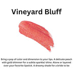 Vineyard Bluff Lip Gloss (.25oz) -Vegan, gluten-free, cruelty-free formula with Aloe, Vitamins C & E, and a refreshing hint of spearmint extract for soft and hydrated lips.