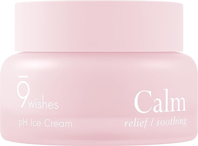 [9 wishes] Calm pH Ice Cream 1.7Fl. Oz, Soothing Cream After Sun Care - COOL DOWN - Sunburn Relief - Calm Irritated Senstive Skin Sunburn
