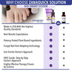 ZanaQuick 2 Step Toenail Fungus Treatment. Extra Strength Damaged Nail Solution & Renewal Drops and Damaged Nail Disruptor – Repair Strategy Kit for Discolored Brittle Nails