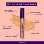 UNICORN SNOT Liquid Metal Lip Paint - Metallic Lip Gloss - Non-drying, Long-lasting Liquid Lipstick, Intense Pigment Color with Metallic Shimmer - Vegan, Cruelty-Free Makeup, Light Sand (Dune)