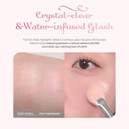 2aN Pure Glash Highlighter – Glass-Like Sheen Powder Highlighter for a Natural, Radiant Glow | Buildable, Long-Lasting, Lightweight Formula (SHELL, 0.8oz)