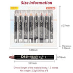 evpct 8Pcs Cream Eye Shadow Brightener Sticks Set for Eyes, Silver Champagne Golden Rose Sand Bronze Gold Orchid Pink Deep Mauve Shimmer Matte Pencil Eye shadow Crayon Applicator Stick Palette Makeup