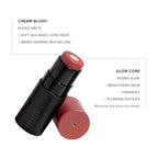 Nudies Matte + Glow Core All Over Face Blush Color - Peach Pearl