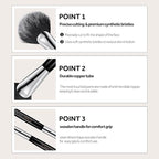 Eye Makeup Brush Set 5 Pcs | Small & Portable Eye Shadow Brushes | Korean Eye Makeup Brushes | Premium Synthetic Bristles for Professionals