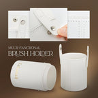 Makeup Brushes Set 12 Piece Professional & Beginner Friendly, Soft Synthetic Bristles for Face Eyeshadow Blending, Easy to Clean Travel Ready with Case, Ergonomic Wooden Handle Hypoallergenic (White)