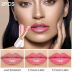 evpct 2Pcs Peach Tinted Lip Balms PH Lip Color Changing Lipstick Balm Stain Gift Set Queen for Women Girls Korean Mood Long Lasting Color Change Light Pink Lipstick Lip Tint Makeup Lip Plumper Gloss