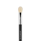 Sigma Beauty Travel Essential Trio - Makeup Brush Set for Foundation Powder Eyeshadow - 3 Tool Brushes with Brush Tin Holder - Skin Safe, Vegan Makeup Brushes for Travel - Black