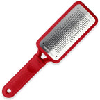 Microplane Colossal Foot File Scraper - The Original Stainless Steel Foot Rasp, Dead Skin/Callus Remover for Feet, Gentle Foot Scrubber, Pedicure Tools for Salon-Quality Foot Care, Red