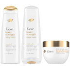 Dove Bond Strength Shampoo & Conditioner Set + Hair Mask Serum Bundle – Bond Repair Treatment for Damaged and Frizzy Hair (3 Piece Set)