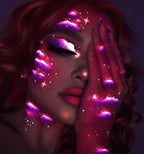 Go Ho Neon Hot Pink Body Paint Washable(2.37oz,70ml),under UV Blacklight Neon Face Paint,Water Based Neon Fluorescent Pink Face Paint for Adults Children SFX Cosplay Costumes Halloween Makeup