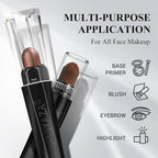 3PCS Brown Pink Eyeshadow Stick Set, Shimmer Neutral Cream Eye Shadow Sticks Crayon,Waterproof Long Lasting Eye Highlighter, Eye Brightener Stick Makeup Sets