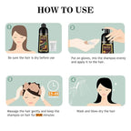 Black Tea Hair Dye Shampoo 3 in 1 for Gray Hair, Long-lasting & Natual Hair Color Shampoo, Herbal Ingredients Natural Shampoo Hair Dye Effect in Minutes, Gifts for Men Women 500ml