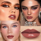 Hydrating Lip Glow Oil, Plumping Lip Oil, Tinted Lip Plumper Gloss,Younger-Looking Lips | Nourishing Long Lasting Non-Sticky Hydrating & Smoothing Lip Treatment Cruelty Free 09#