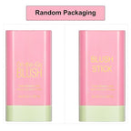 Multi-Use Makeup Blush Stick,Beauty Solid Moisturizer Stick,Waterproof Natural Nude Makeup,Tinted Solid Moisturizer Stick for Eyes Lips Cheek(1#shy pink)