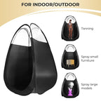 Pop Up Spray Tanning Tent,Portable Fold-able Black Spray Tann Tent,Sunless Tann Tent LargeSize Spray Tanning Booth for Airbrush Art Makeup & Painting with Carrying Bag-74.8'' x 47.2''