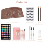Makeup Practice Face Board, 3D Realistic Practice Makeup Face Set, Makeup Mannequin Face with Makeup Kit for Professional Makeup Artists Students and Beginners to Practice Eyes Eyeshadow Makeup