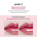 ETUDE Glow Fixing Tint #5 Mauvement | Non-sticky Glossy Shine Lip stain | Fills up with comfortable moisture | Tinting for dry lips