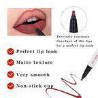 Longwear Liquid Lip Liner, Matte Lip Tint Stain Marker Pen, 2 in1 Liquid Lipstick & Lip Liner Pencil, Long Lasting Waterproof Lip gloss for Women, Fuller Lips Makeup (07+08)