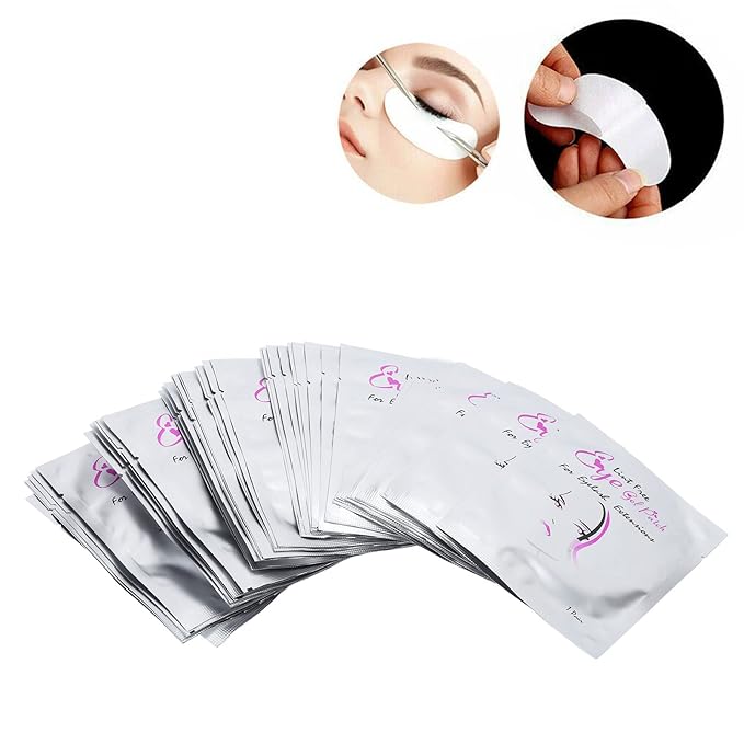 50pcs Eyelash Pads, Gel Lash Pads Under Eye Hydrogel Eye Pads for Eyelash Design, Individual Packing Eyelash Patch for Woman Beauty
