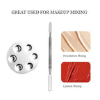 Metal Mixing Palette Makeup Spatula, Foundation Mixing Palette