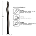 Eyebrow Razor with 6 Blades & Travel Case – Face Razors for Women & Men, Eyebrow Trimmer Shaper with Precision Cover, Facial Shaver & Dermaplaning Tool for Smooth Skin (Black)