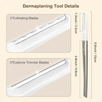 Dermaplaning Razor for Face - 10 Blade Refills, Dermaplaning Tool for Face Help Exfoliate and Smooth Skin, Easy-to-Use Facial Razors, Eyebrow Razor & Peach Fuzz Removal for Beauty