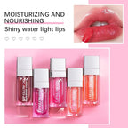 Plumping Lip Oil, Long Lasting Hydrating Lip Gloss Tinted Balm Non-sticky Revitalizing, Tinting Care Oil for Dry Lip (PINK)