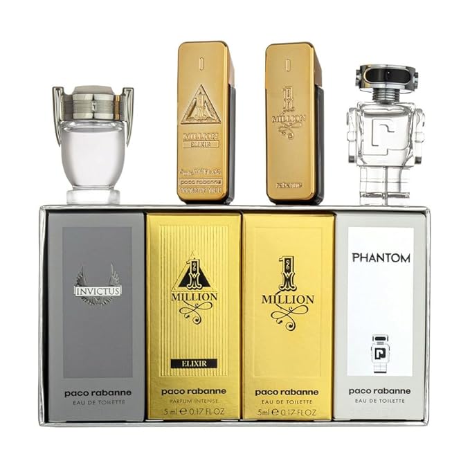 Paco Rabanne Men's Cologne Gift Set (4 x 5ml) Travel Variety