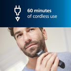 Philips Norelco Multigroom 3000 Series, All-in-One Trimmer, Beard Trimmer and Hair Clipper, 15-Piece Men's Grooming Kit for Head, Beard, Face, Nose, Ears, No Blade Oil Needed, Soft Pouch, MG3770/40