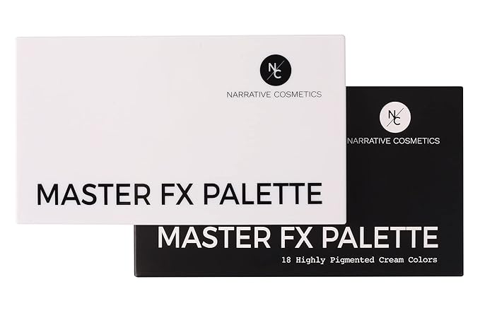 Master FX Palette, 18 Highly Pigmented Cream Colors, Professional SFX Makeup Palette for the Stage, Film, Costumes, Cosplay