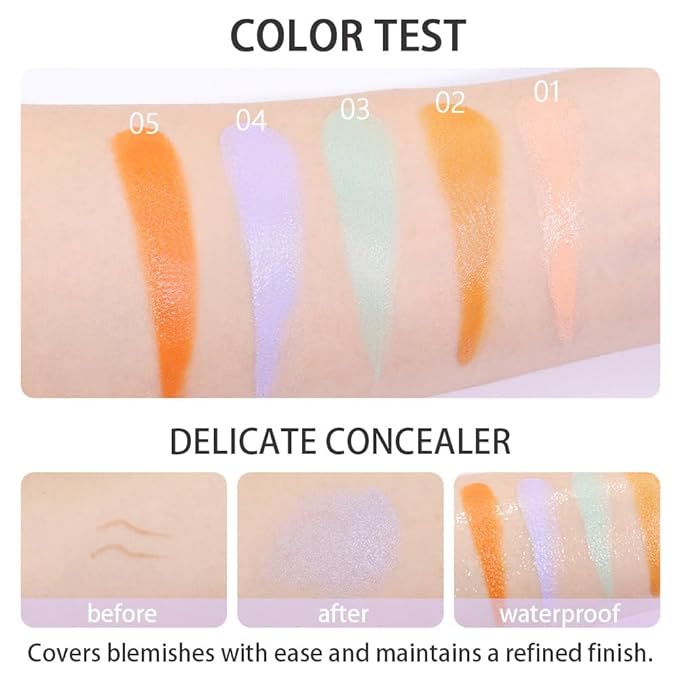 5 Colors Magic Touch Correcting Concealer Palette for 1 Count)