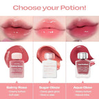 Lip Potion Aqua Glow No.6 Grape Sherbet | Hydrating, Non-Sticky Gloss with Sheer Radiance | 0.3 Oz