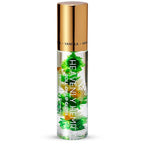 Blossom Roll on Lip Gloss, Scented Clear High Shine Moisturizing Lip Oil, Non Sticky, Infused with Real Flowers, Made in USA, 0.2oz, Vanilla Hemp