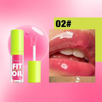 8 Colors Lip Oil Lip Glaze, Hydrating Lip Glow Oil Big Brush Head Shiny Moisturizing Lip Gloss, Long Lasting Non-sticky Fresh Transparent Tinted Plumping Lip Oil (# 02)