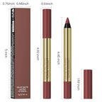 Wine red Matte Lip Liner Pencil - Crayon Matte Lipstick Pencil, No Transfer, Smudgeproof & Waterproof, Sharpenable Lip Crayon for Women, Velvet Long-Lasting Lip Color 05#