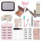 All-In-One And Portable Beginner Makeup Kit, Including Mascara, Eyeshadow Pencil, Eyeshadow Palette, Beauty Brush Set, Eyebrow Shaping Set And Other Props