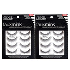 Ardell Faux Mink Lashes False Eyelashes 817 - Natural Look, Dramatic Volume, Comfortable Wear Strip Lashes, 4 Pairs x 2 Pack