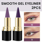 Kaely 2Pcs Light Dark Purple Gel Eyeliner Pencil, Color Colored Violet Eye Liner Waterproof Smudge Proof, Gothic Halloween Makeup, Face Paint Eye Black Stick, delineadores de colores para ojos