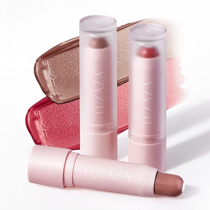 2PCS Tinted Lip Balm Chapstick with Color, Natural Semi - Gloss Finish, Hydrating/Coloring 2 in 1 Moisturizer Lip Stick for Girls & Women #04+#05