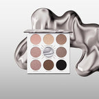Morphe Rich & Foiled Artistry Palette - Foil-Effect Smokey Eyeshadow Palette with Matte, Shimmer & Foil Finishes - Rose, Brown & Silver Eyeshadow with Luminous Payoff - Going Platinum (0.35 oz)