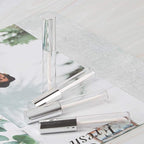 GTHER 10PCS 10ML Empty Lip Gloss Containers Tube with Wand, Refillable Lip Balm Bottles, Lipstick Sample Container and Funnel and Rubber Stoppers for Girls DIY Lip Samples, Silver Top