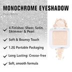 evpct Glitter Shimmer Sparkle Eyeshadow Palette Makeup for Green Blue Eyes, Pearl White silver Glitter Shimmer Metallic Holographic Multichrome Cream Single Monochrome Iridescent Eye Shadow Makeup